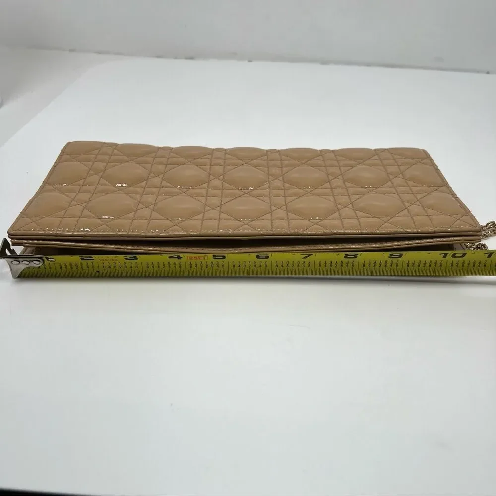 Lady Dior Clutch Patent Leather Beige - Picture 12 of 13